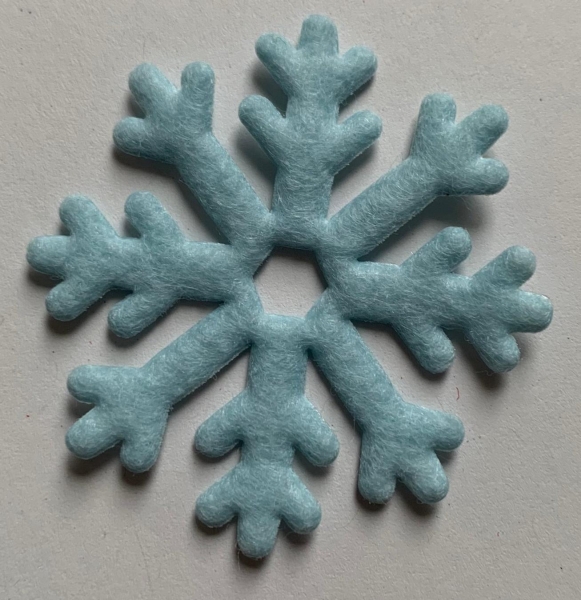 Filz-Eiskristalle hellblau / eisblau